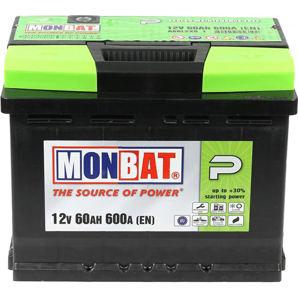 Акумулятор Monbat P 12V 60Ah 620A R+