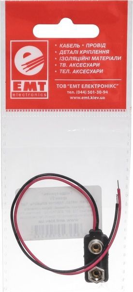 Гнездо для батареи PP3 (крона) 1 шт. 