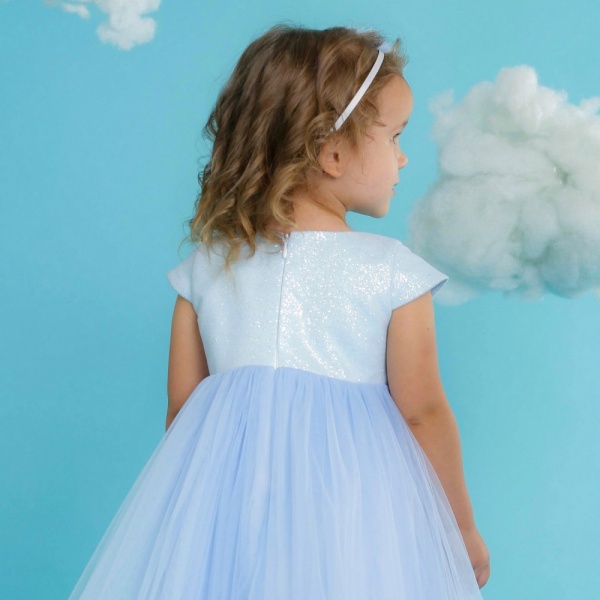 Платье Maya-MI Пушинка 0105-0053-5 р.128 светло-голубой 