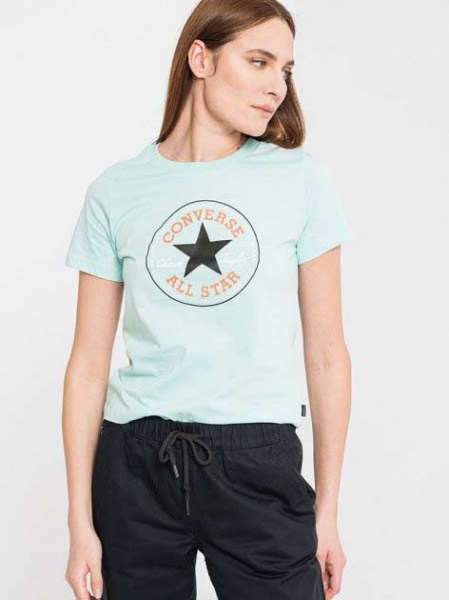 Футболка Converse Chuck Patch Classic Tee 10022560-337 р.S бірюзовий
