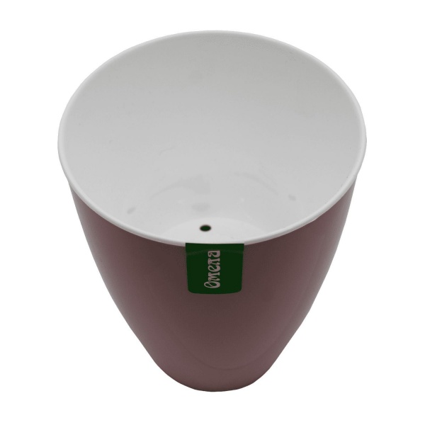 Горщик пластиковий Омела Самозволожувальний 0,6 літра круглий темно-ліловий 