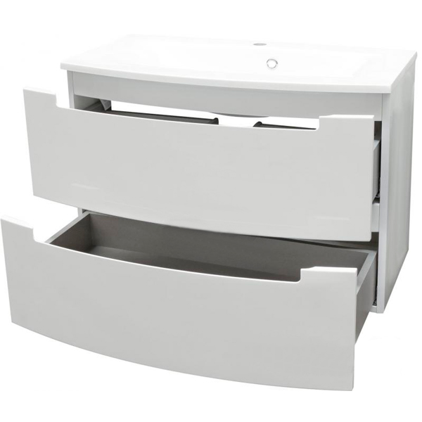 Тумба подвесная Aqua Rodos HeadWay 80 белая консольная под умывальник из искусственного камня 80