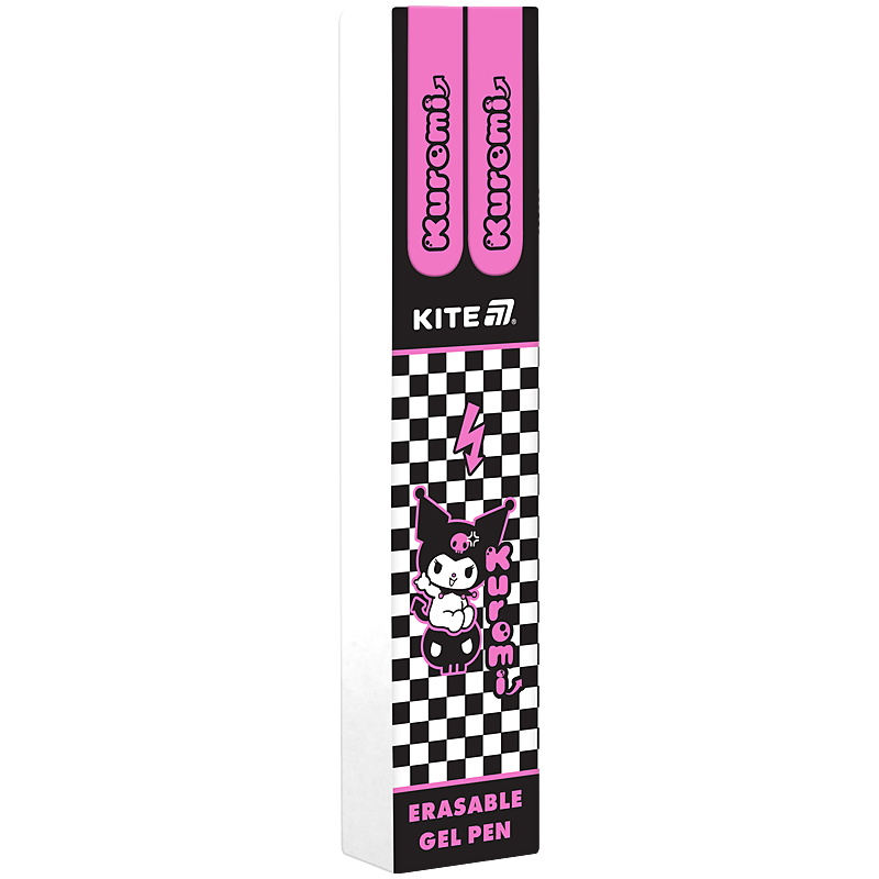 Ручка гелевая KITE пиши-стирай 2 шт. в пенале Kuromi HK25-069