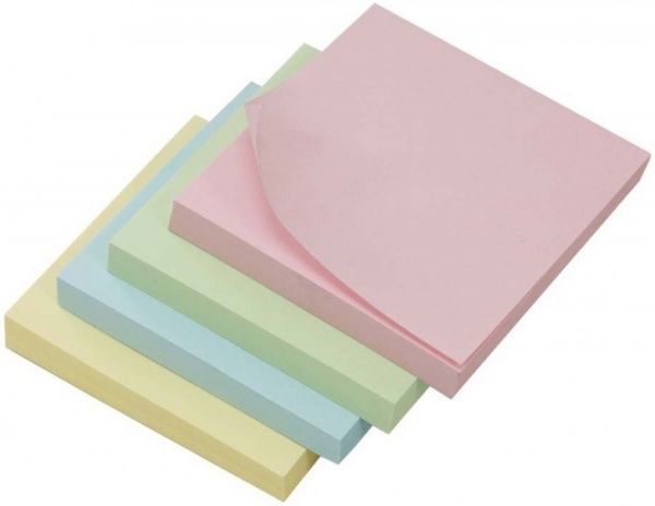 Папір для нотаток з липким шаром 75*75мм зелений., 100арк L1201 - 08 LEO