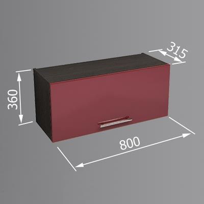 Шафа верхня Betta 80x36x32 см венге/бордо