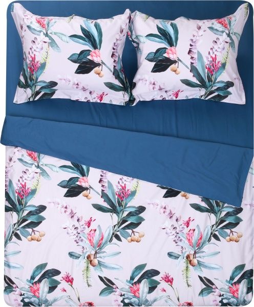 Комплект постельного белья Exotic flowers D двухспальный разноцветный принт La Nuit 