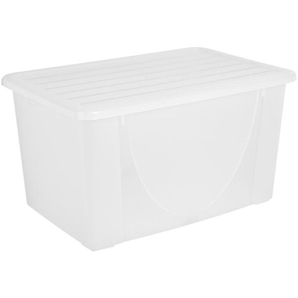 Контейнер із кришкою Алеана 122044 40 л прозоро-матовий 298x377x545 мм