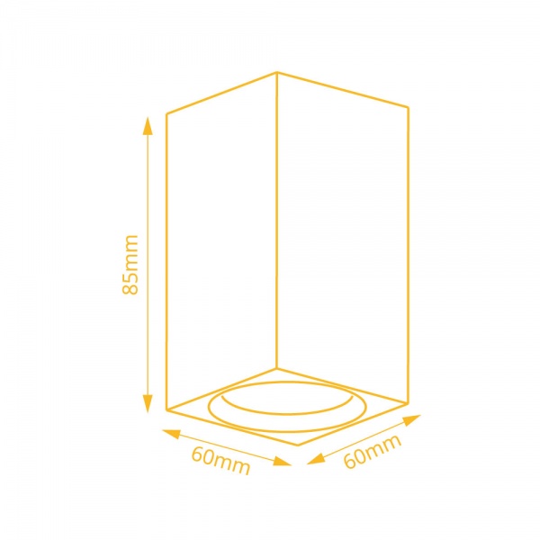 Светильник точечный LightMaster квадрат 35 Вт GU10 черный MLT107 чорний