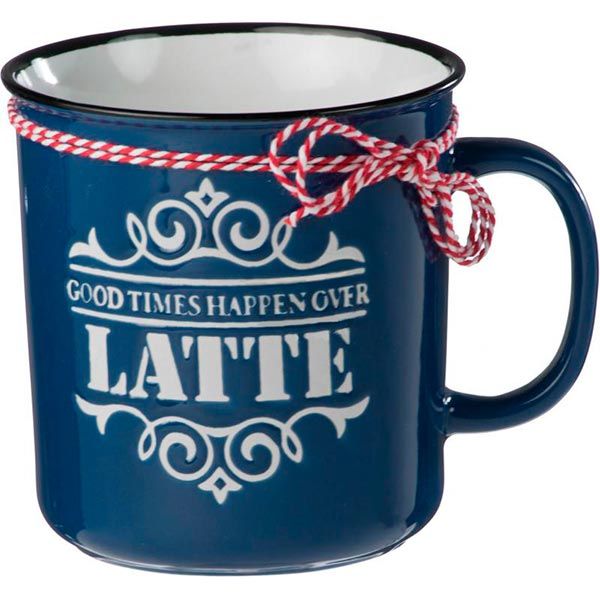 Чашка Latte 690 мл синяя Bella Vita