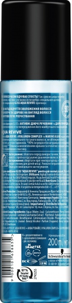Экспресс-кондиционер Gliss Kur Aqua revive для увлажнения сухих и нормальных волос 200 мл 