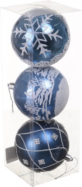 Набор елочных шаров Комплект № 22 d 100 мм 3 шт./уп.