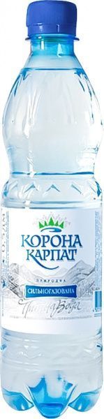 Вода мінеральна Корона Карпат сильногазована 0,5 л (4820119680094)  