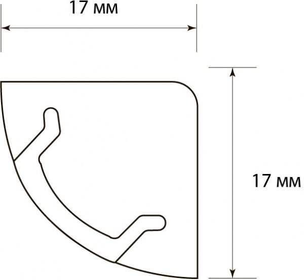 Заглушка Светкомплект SVU для кутового профiлю 17х17 мм 2 шт./уп. 