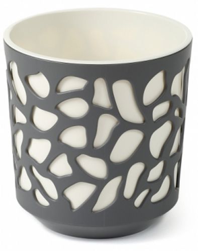 Горщик для квітів Lamela Дует 300 круглий 20,2л антрацит/крем 