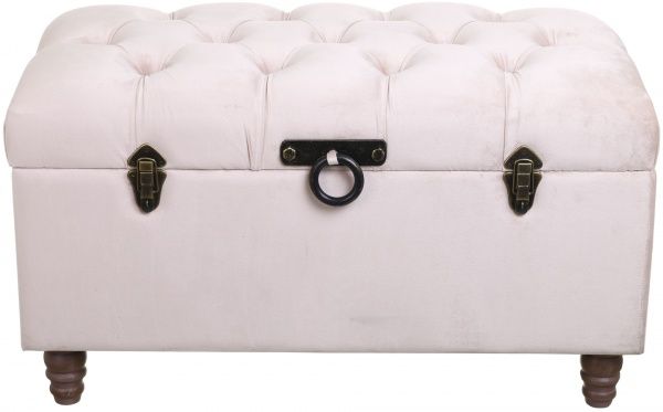 Скриня-пуф Shic B айворі, 82,5х42х47 см велюр 