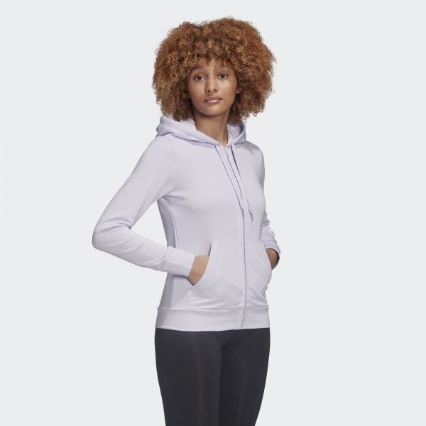 Джемпер Adidas W E LIN FZ HD FM6482 р. XS фіолетовий