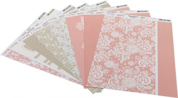 Папір для дизайну Love story 8 аркушів A4  21x29,7 см 250 г/м² Rosa Start