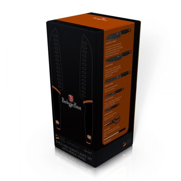 Набір ножів у колоді Granit Diamond Line 8 предметів BH 2117 Berlinger