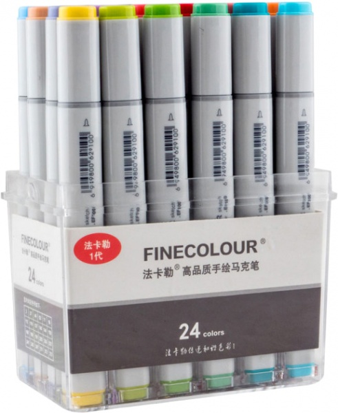 Набор двусторонних маркеров FINECOLOUR Sketchmarker 24 цвета EF100-TB24 разноцветный 