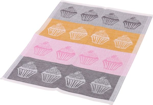 Рушник кекси 49x70 см Білоруський льон рожевий 