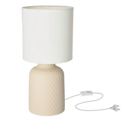 Настольная лампа декоративная Candellux INER 1x40 Вт E14 белый/бежевый 41-79879