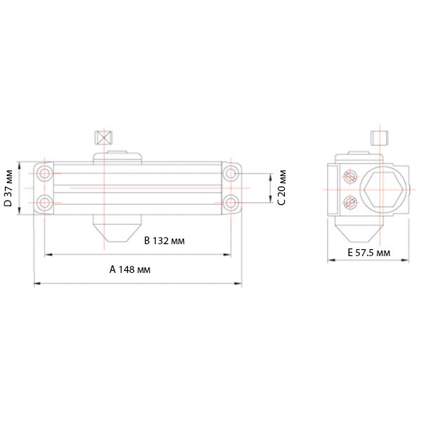 Доводчик дверной MVM L45-II серебряный