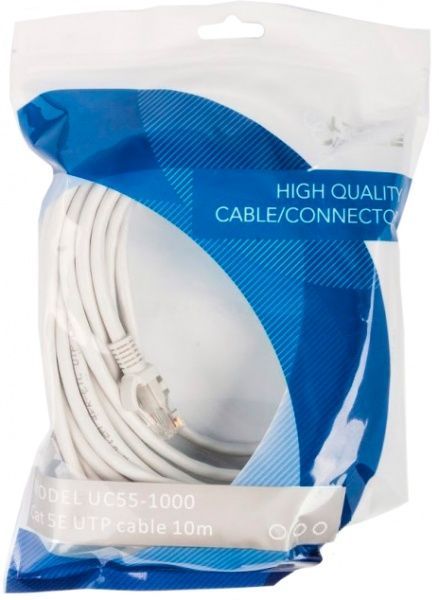 Патч-корд Ultra CAT5e UC55-1000 10 м белый 