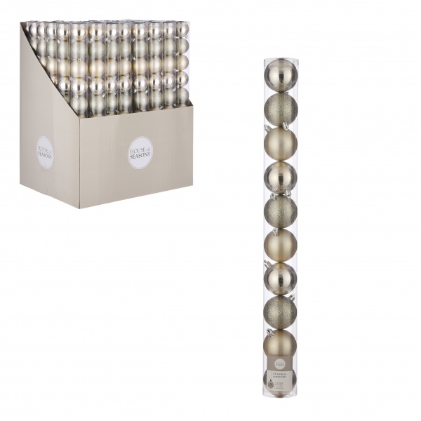 Набор шаров House of Seasons 10 шт. d 60 мм шампань 1082363