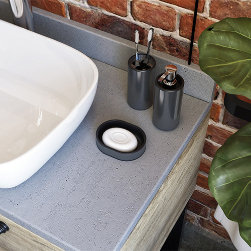 Дозатор для рідкого мила Bisk SHINE антрацит 6648