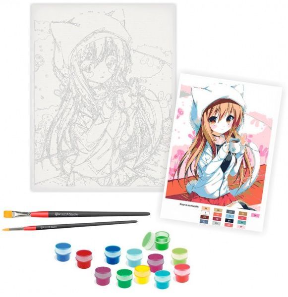 Набір, техніка акриловий живопис за номерами Няшка Rosa Start 