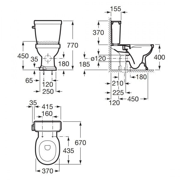 Бачок для унитаза ROCA Carmen A3410A1000