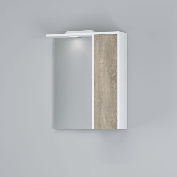 Дзеркало з шафкою AM.PM M91MPR0601WF38 GEM S права 60 см білий/дерево 