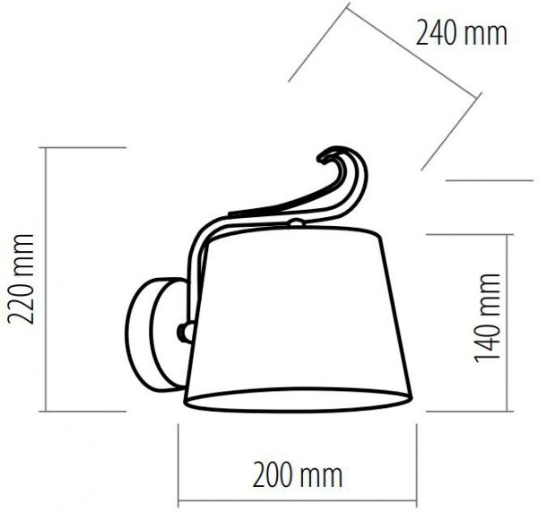 Бра TK Lighting AMELIA WHITE 1х60 Вт E27 белый с рисунком 360