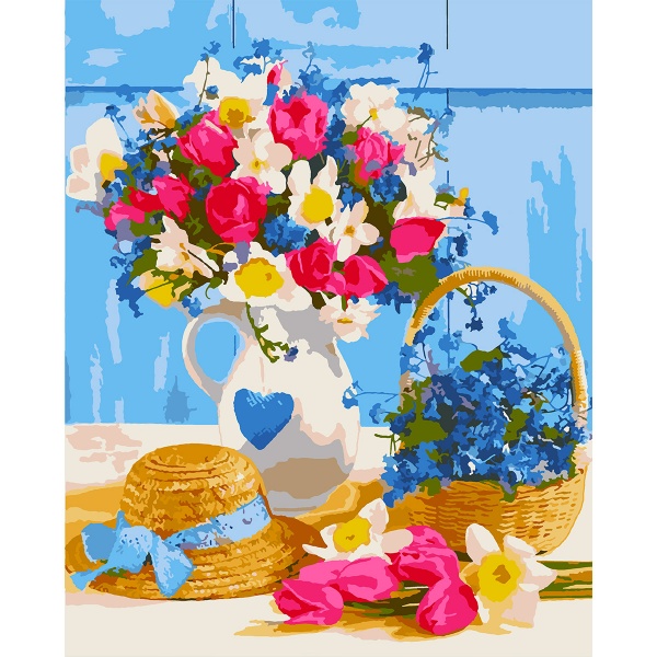 Картина за номерами Чудовий букет 953961 40x50 см Santi 