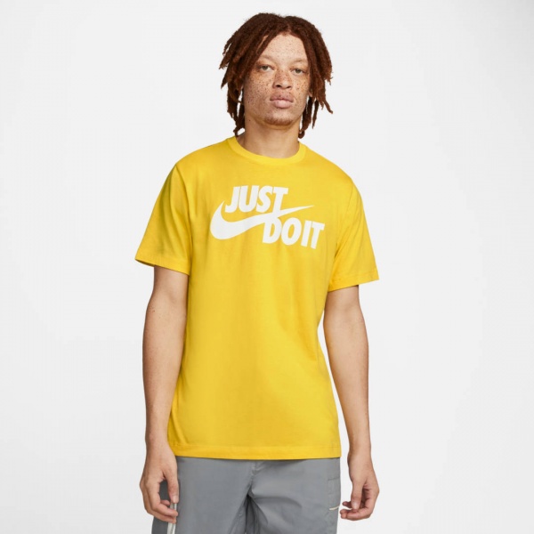 Футболка Nike M NSW TEE JUST DO IT SWOOSH AR5006-709 р.3XL жовтий