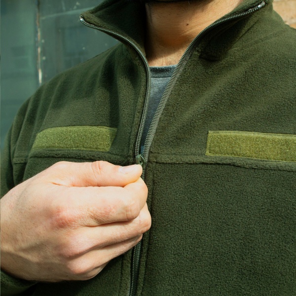 Кофта UkrCossacks на молнии флисовая мужская тактическая 1.0 р. S хаки