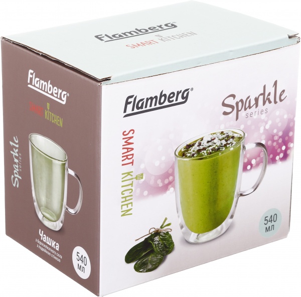 Чашка Sparkle Green 540 мл Flamberg Smart Kitchen