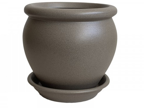 Горщик керамічний Оріана-Запоріжкераміка В`єтнам №2 круглий капучино (011-2-142) 