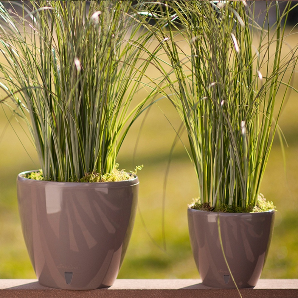 Вазон пластик Deco Twin круглий прозорий 12 л Santino (2010810)