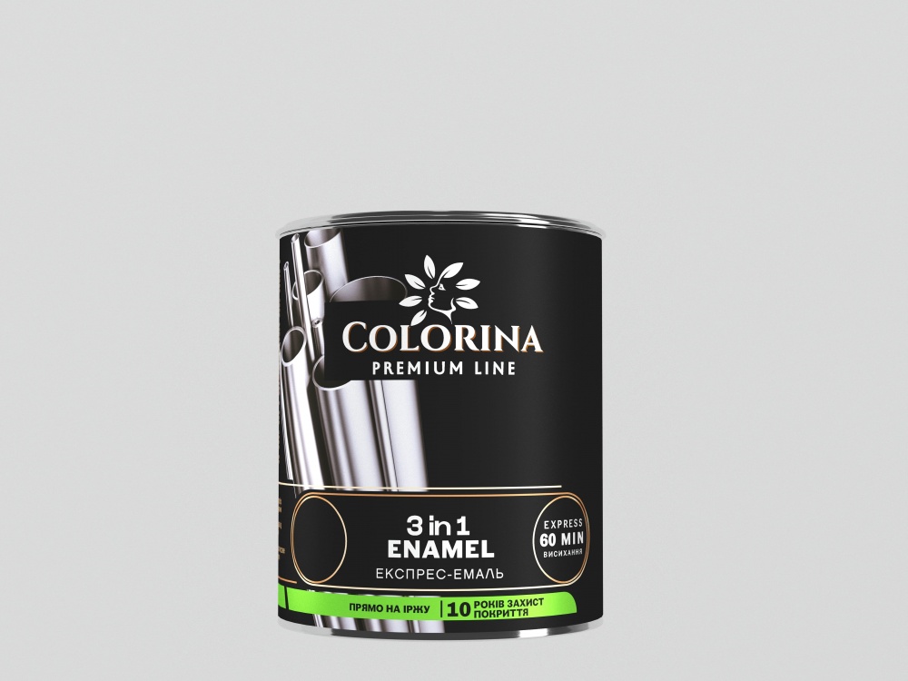 Ґрунт-емаль COLORINA Enamel 3 in 1 алюміній металевий 0,75л