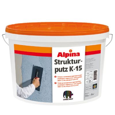 Штукатурка Alpina Strukturputz К15 Барашек 16 кг