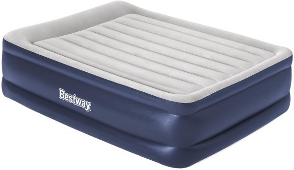 Матрац надувний Bestway Tritech Airbed Twin з вбудованим подвійним електронасосом 203х56 см сірий/синій