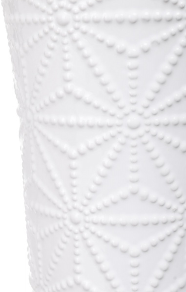 Ваза керамічна біла Ornament 14,8x14,8x25,3 см