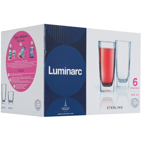 Набір склянок високих Sterling 330 мл 6 шт. Н7666 Luminarc