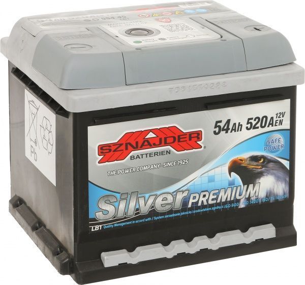 Акумулятор автомобільний SZNAJDER Silver Premium 6СТ- 54Aз 54А 12 B «+» праворуч