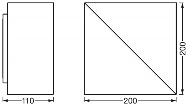 Светильник настенный Ledvance Smart+ Wifi Orbis Wall Swan Square 1x23 Вт белый 