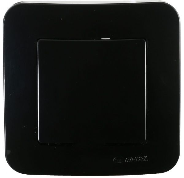 Вимикач одноклавішний Makel Lillium Natural без підсвітки 10 А 250В чорний