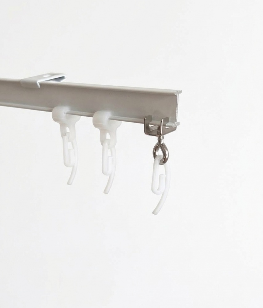 Карниз Karniz plus T-1 одинарный укомплектованный 300 см белый 1 шт.