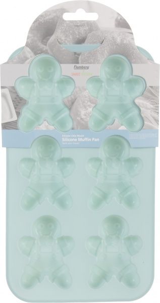 Форма для выпечки кексов на 6 шт Человечки 29х17х3 см Flamberg Smart Kitchen