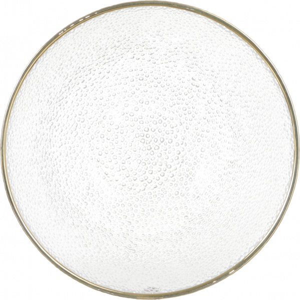 Блюдо глибоке Water 15,5 см прозоре із золотим обідком Dekor Cam 